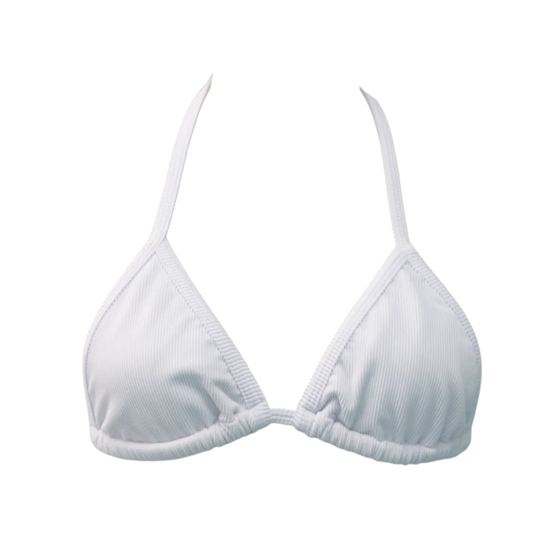 Ribbed White Mia Top