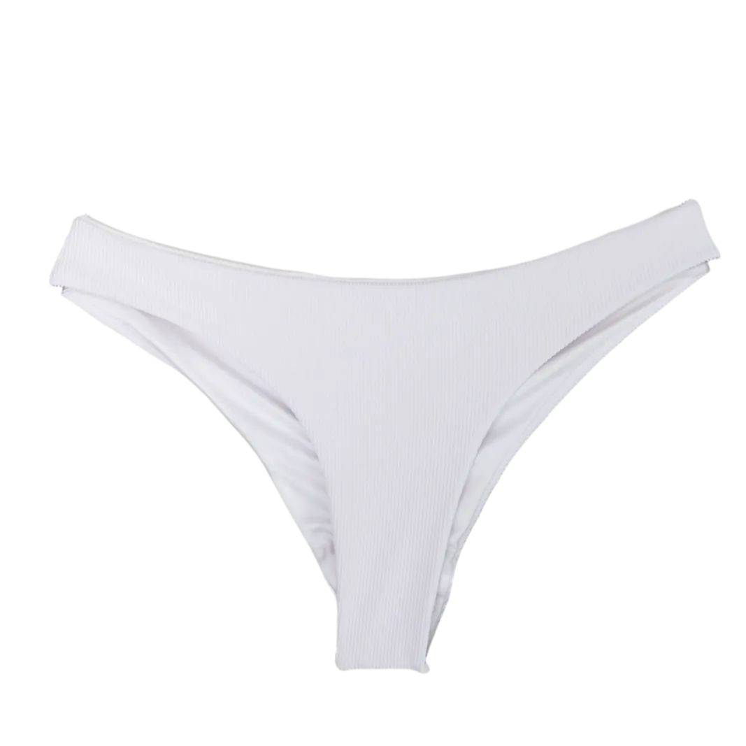 Ribbed White/White Shimmer Serena Bottom