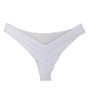 Ribbed White/White Shimmer Serena Bottom