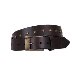 Rivetti Curved Leather Belt