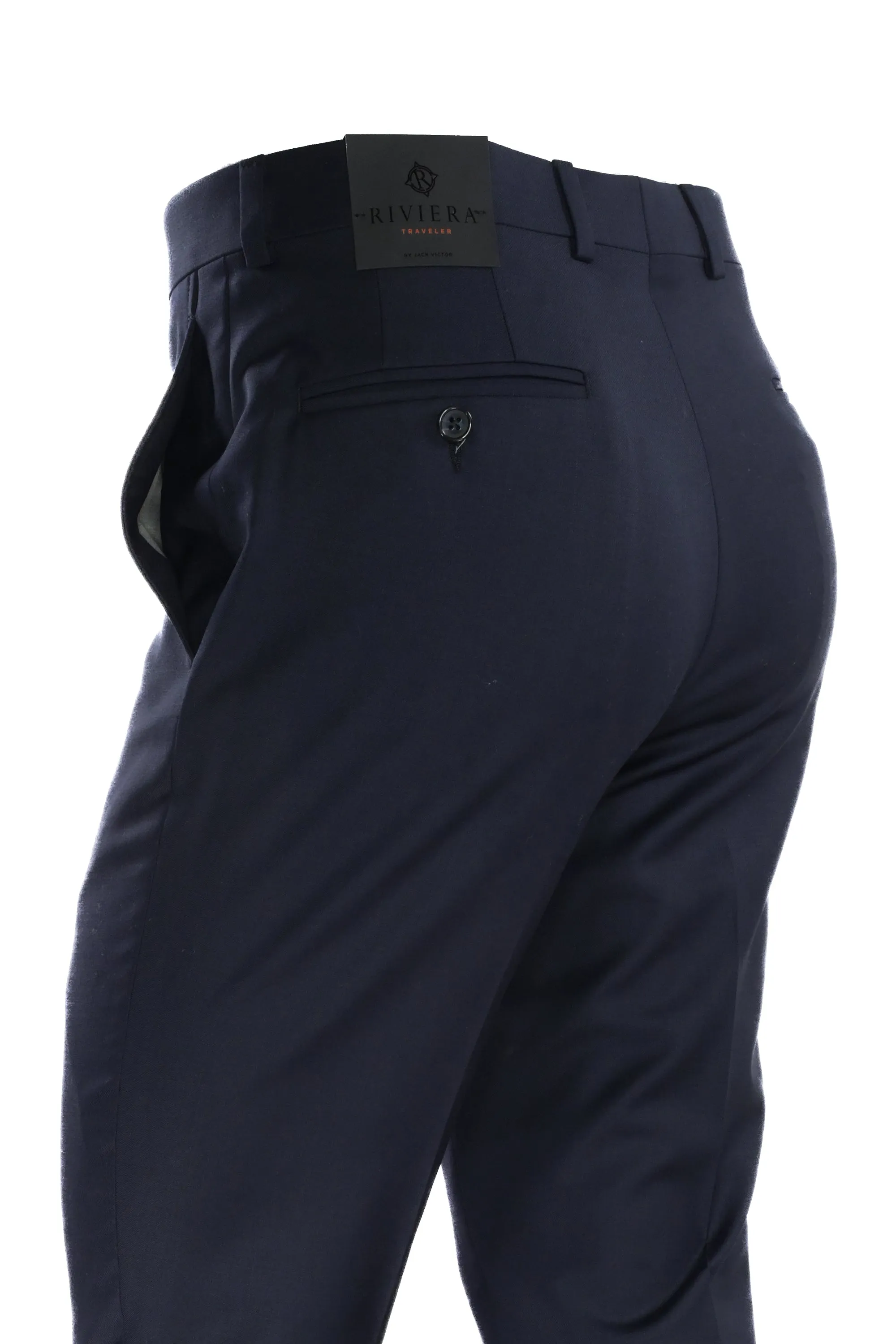 Riviera Traveler Flat Front Dress Pants Navy