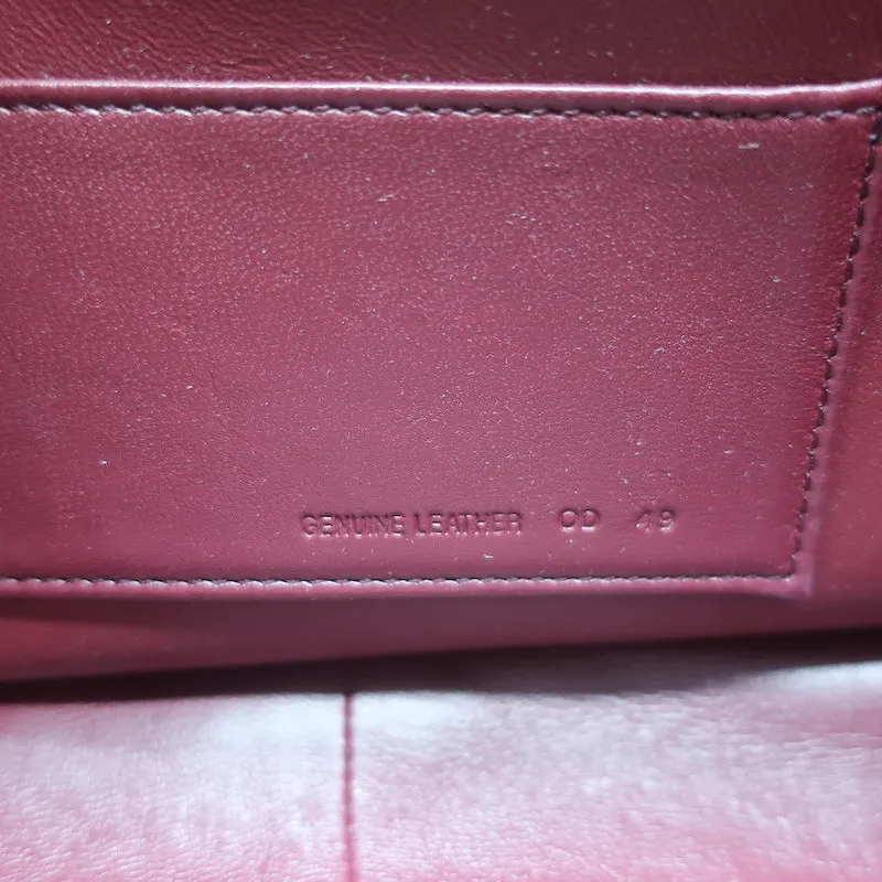 Roger Vivier Viv' Choc Shoulder Bag Burgundy Padded Leather