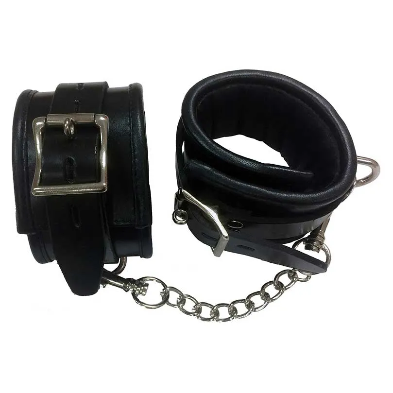 Rouge Leather Padded Wrist Cuffs