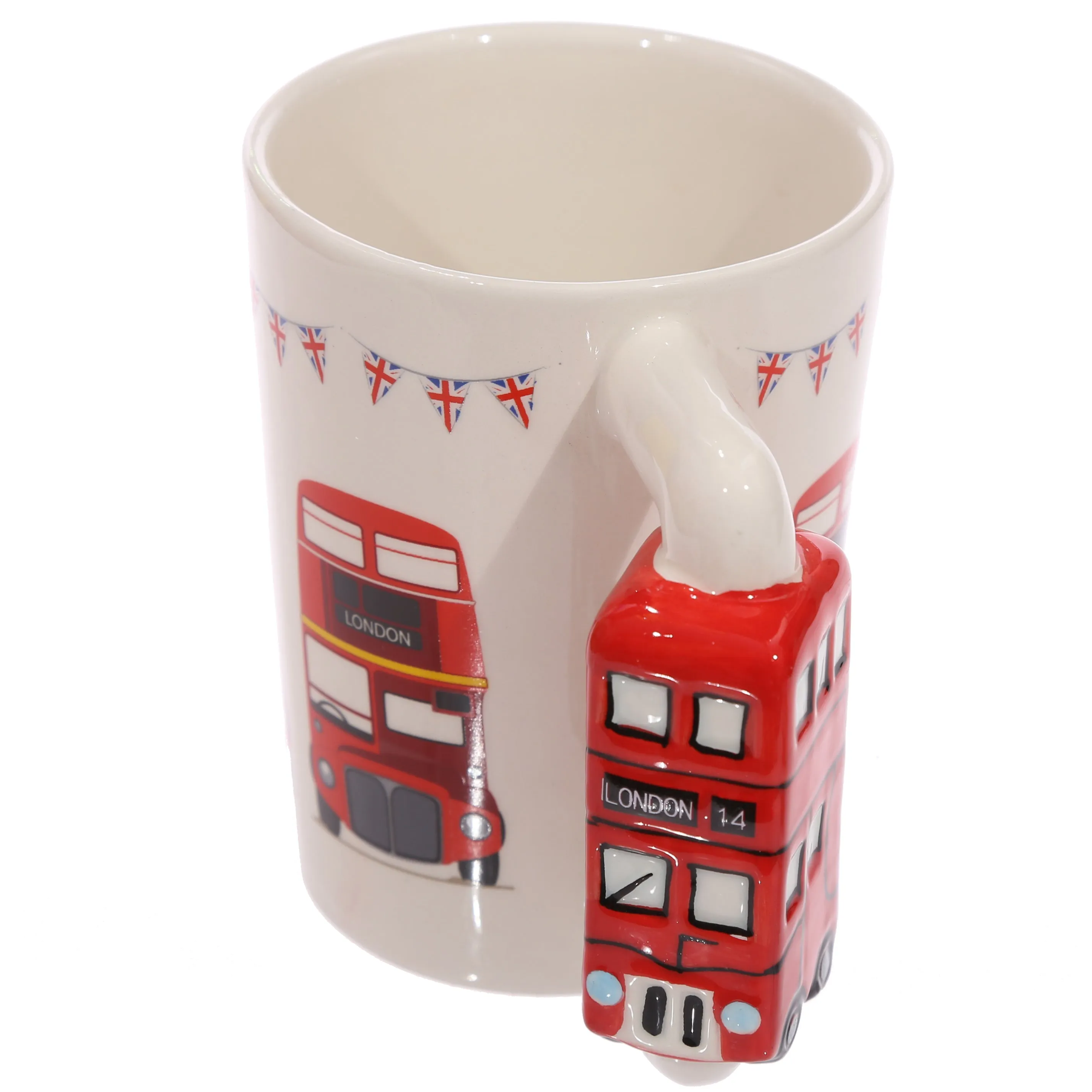 Routemaster London Bus Ceramic Shaped Handle Mug