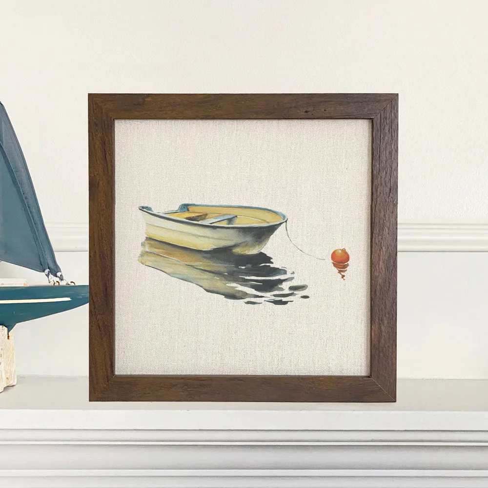 Rowboat on Still Water - Framed Sign