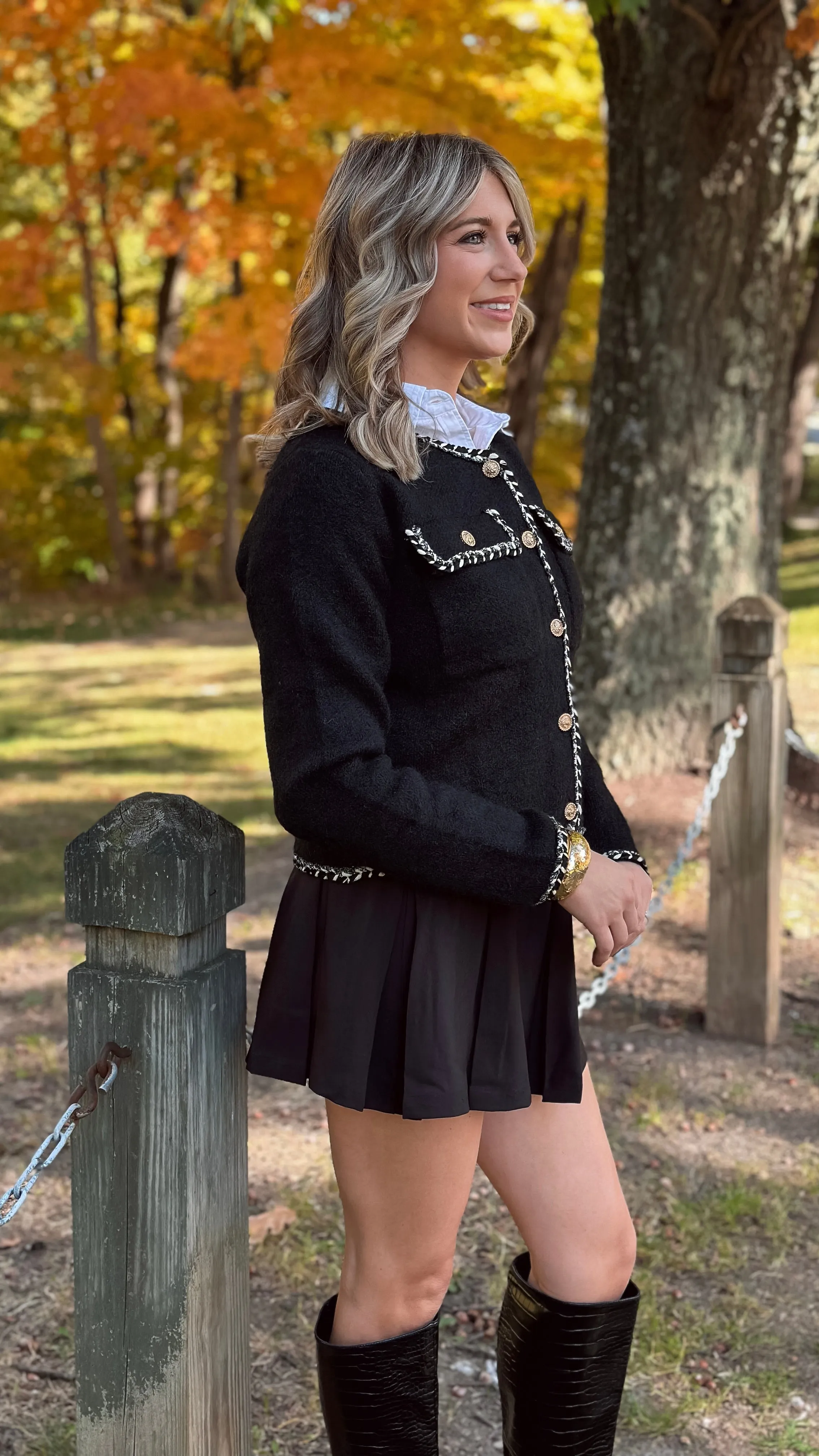 Royal Status Black Cardigan