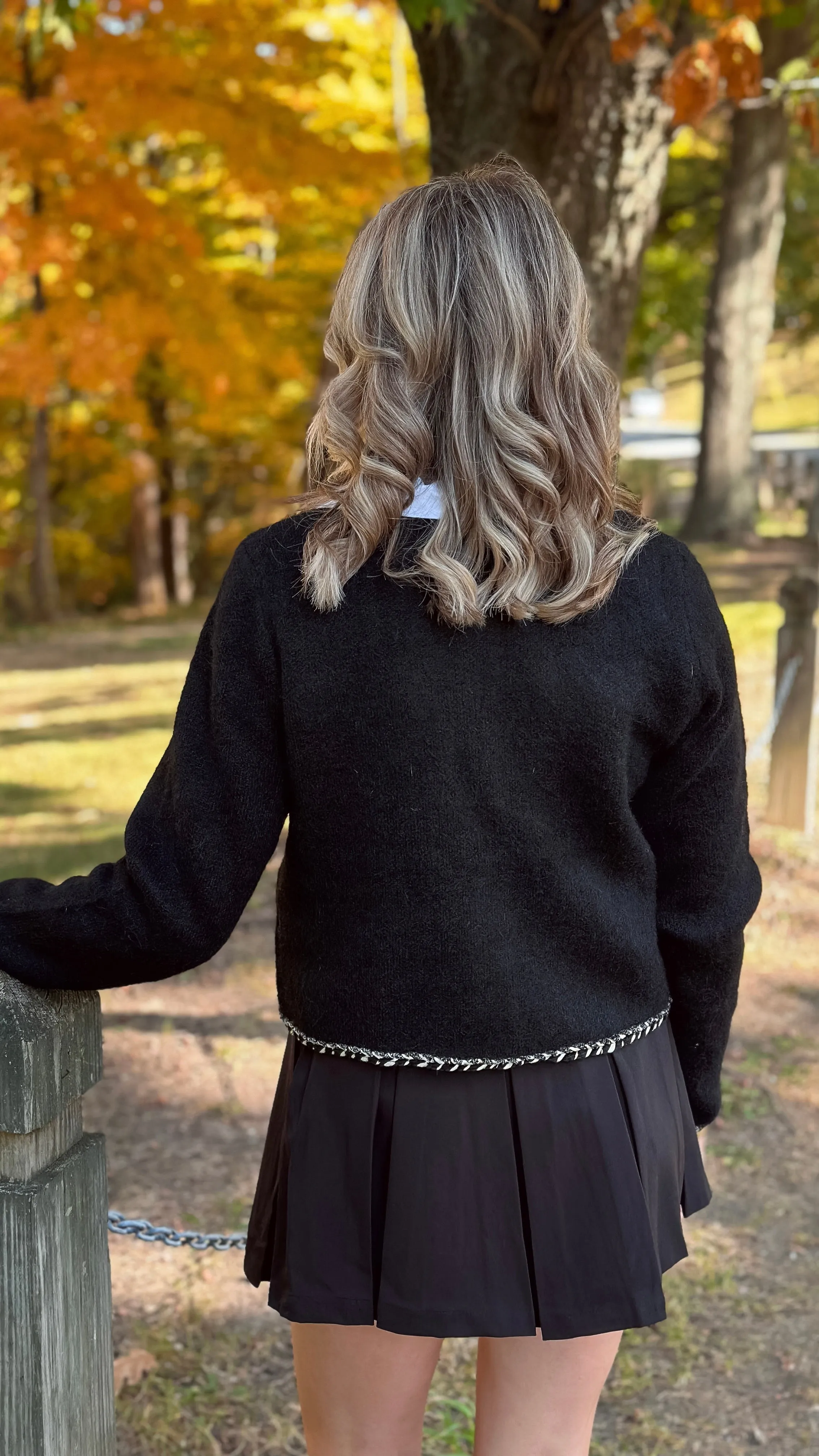 Royal Status Black Cardigan