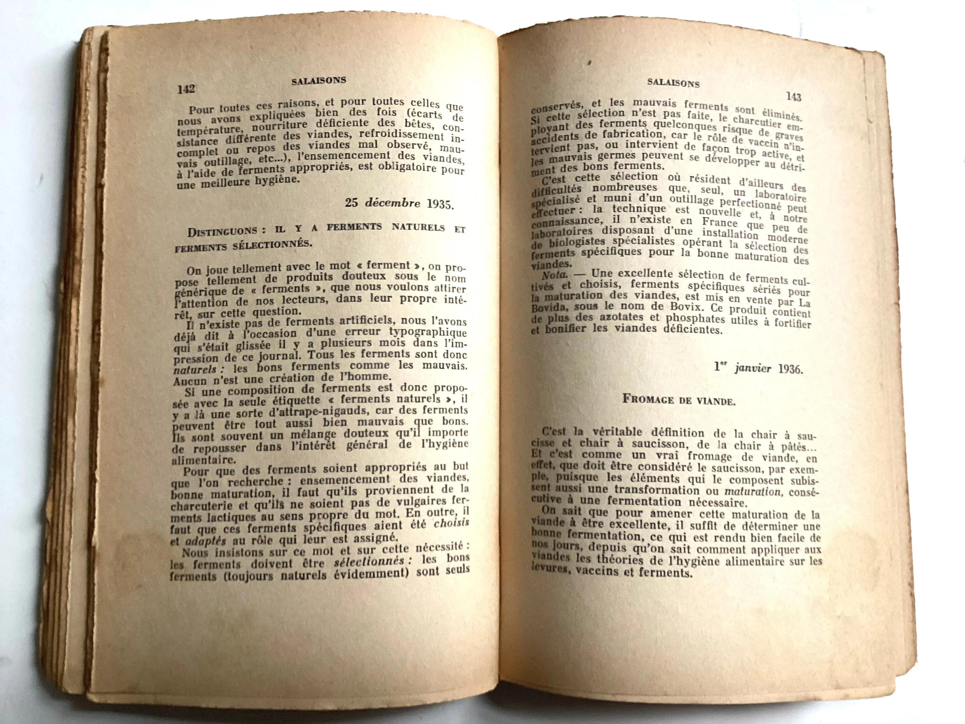 Salaisons : Saumures-Jambons-Saucissons Secs