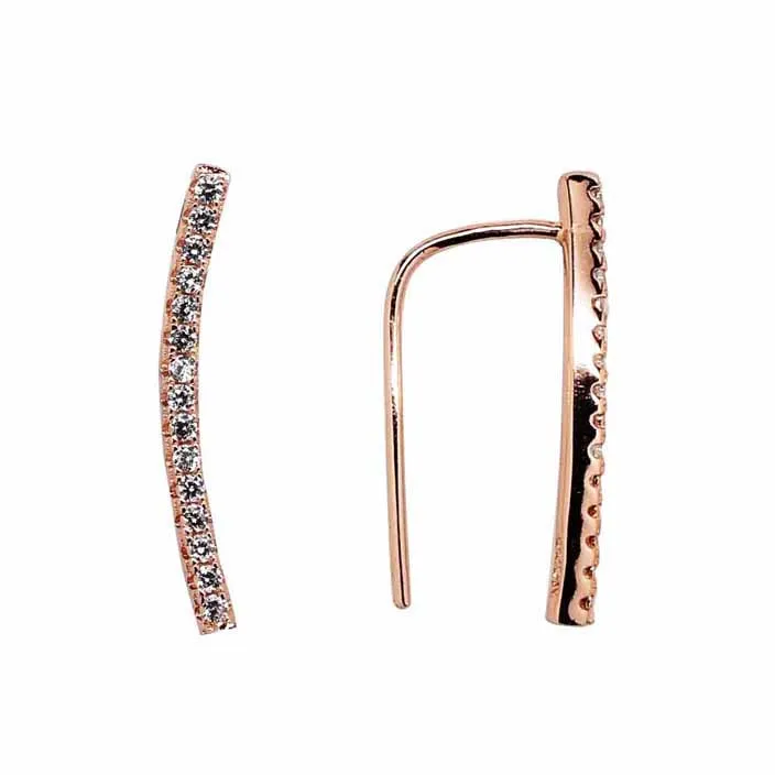 SALE - Curved CZ Ear Crawler