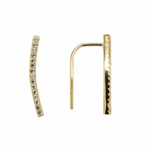 SALE - Curved CZ Ear Crawler