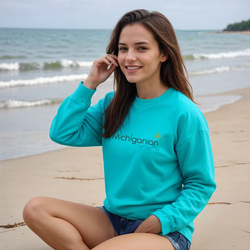 SALE "Michiganian" Relaxed Fit Classic Crew Unisex Sweatshirt