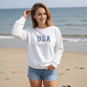 SALE "USA 1776" Relaxed Fit Classic Crew Unisex Sweatshirt