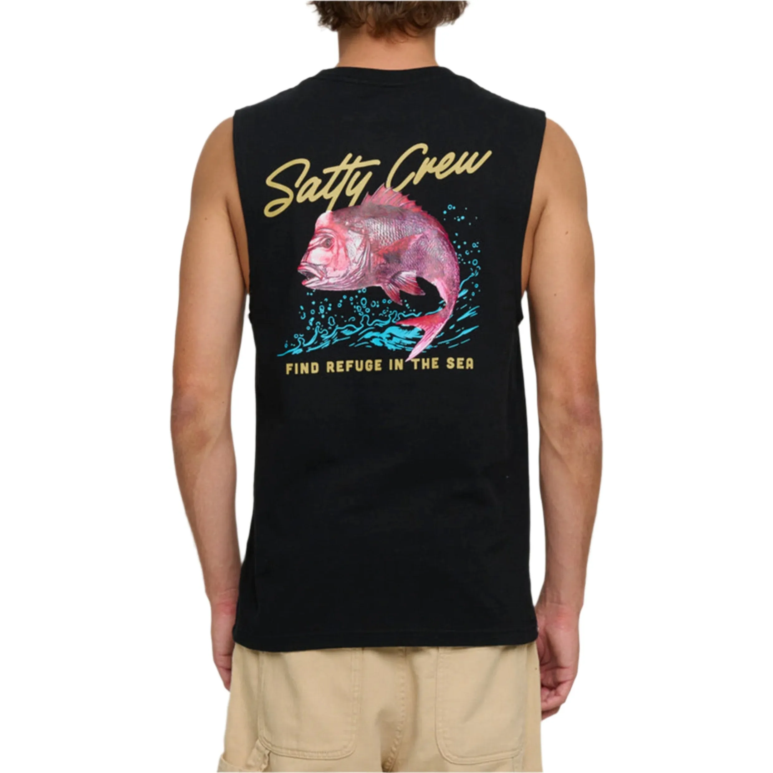 SALTY CREW SNAPPER MUSCLE TANK BLACK