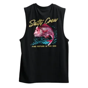 SALTY CREW SNAPPER MUSCLE TANK BLACK