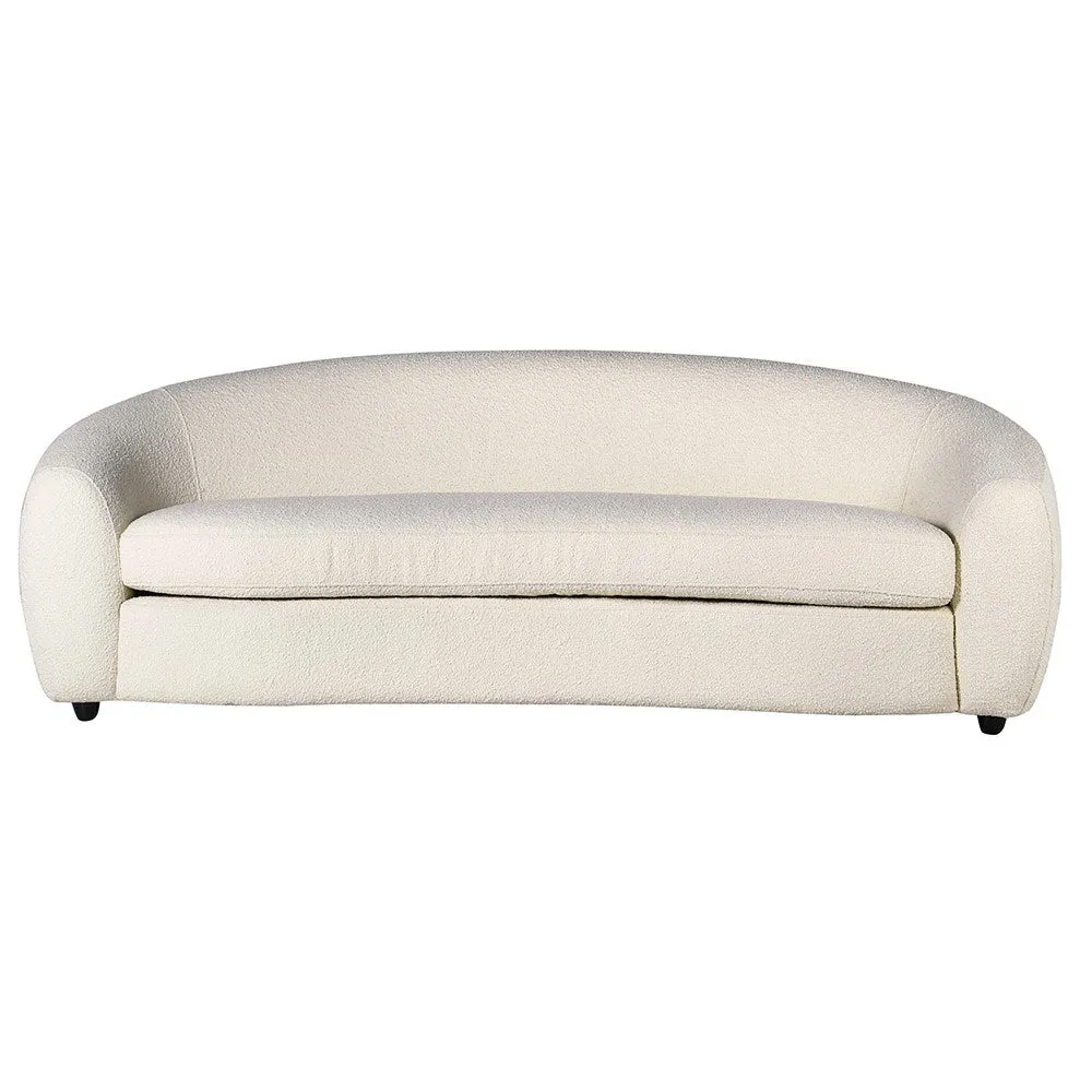 Salzburg Ivory Boucle Curved Sofa