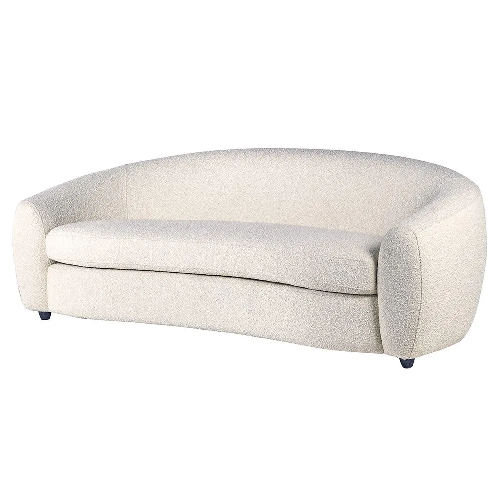Salzburg Ivory Boucle Curved Sofa