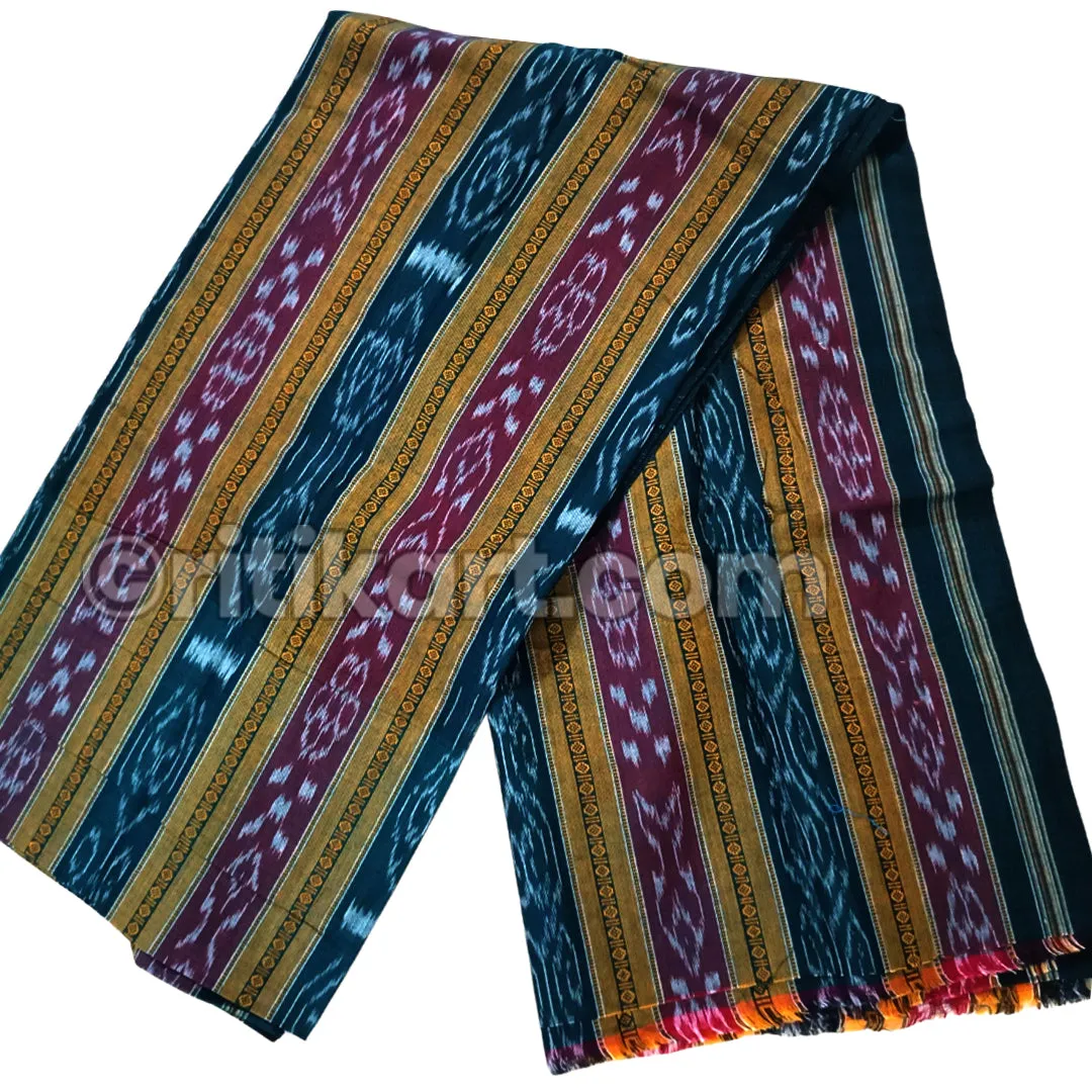 Sambalpuri Fabric For Women Green, Yellow & Red