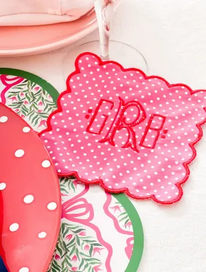 Scalloped edged cocktail napkins