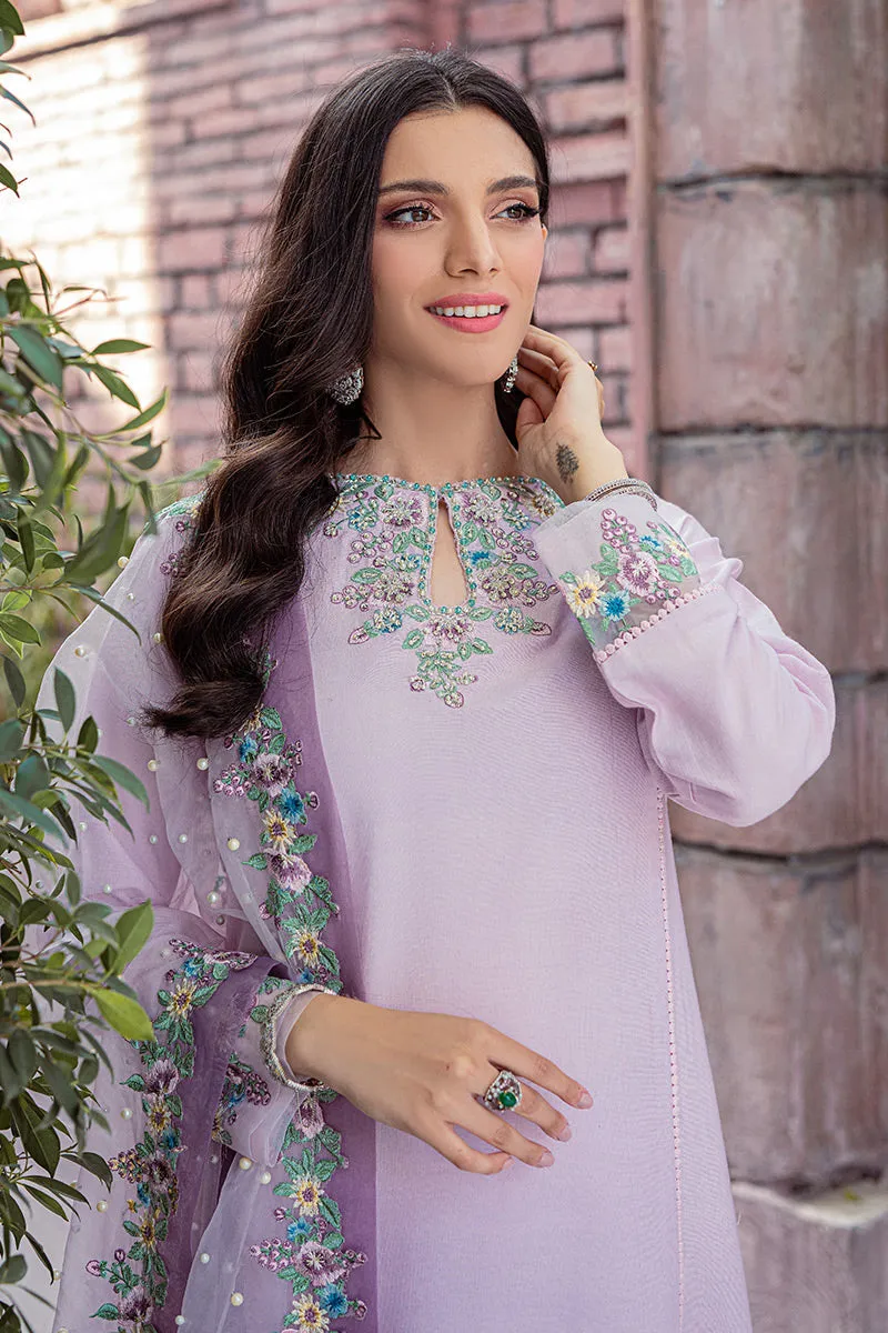 SEA FOG MLE22-02 | Mushq Eid Pret Drop 2 | 3Pc Cotton Net Suit