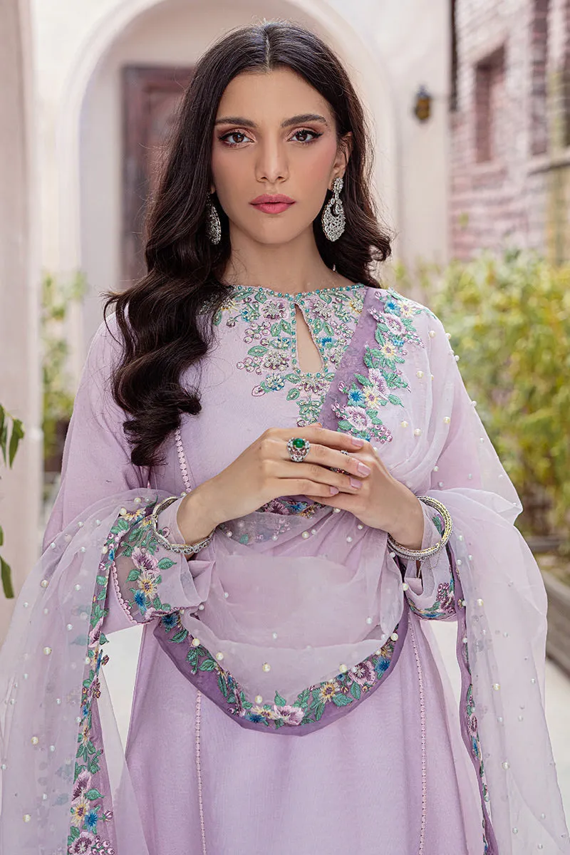 SEA FOG MLE22-02 | Mushq Eid Pret Drop 2 | 3Pc Cotton Net Suit
