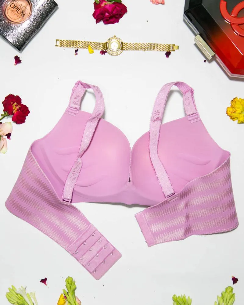 Self Design Sexy Soft Touch Push Up Bra - Pink
