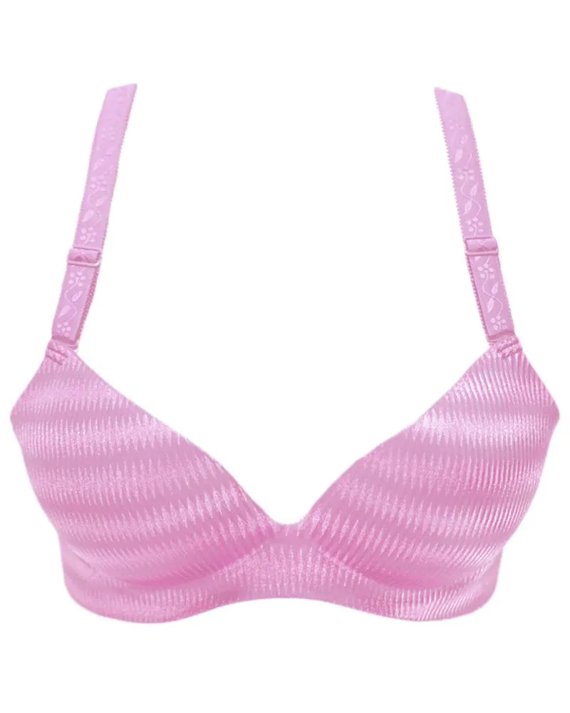 Self Design Sexy Soft Touch Push Up Bra - Pink
