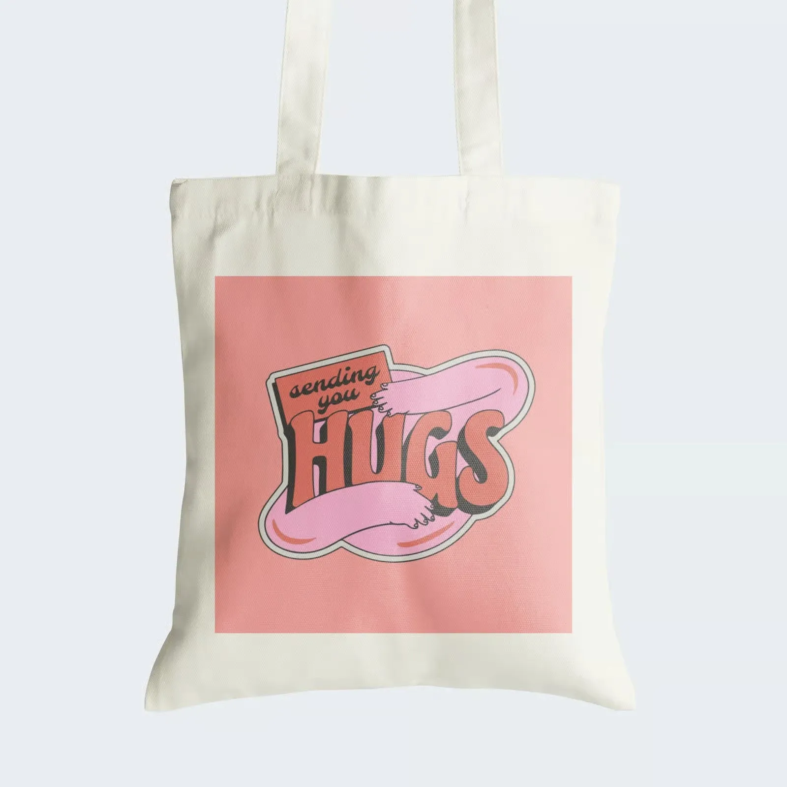 Sending You Hugs Tote Bag With Zipper