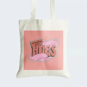 Sending You Hugs Tote Bag With Zipper
