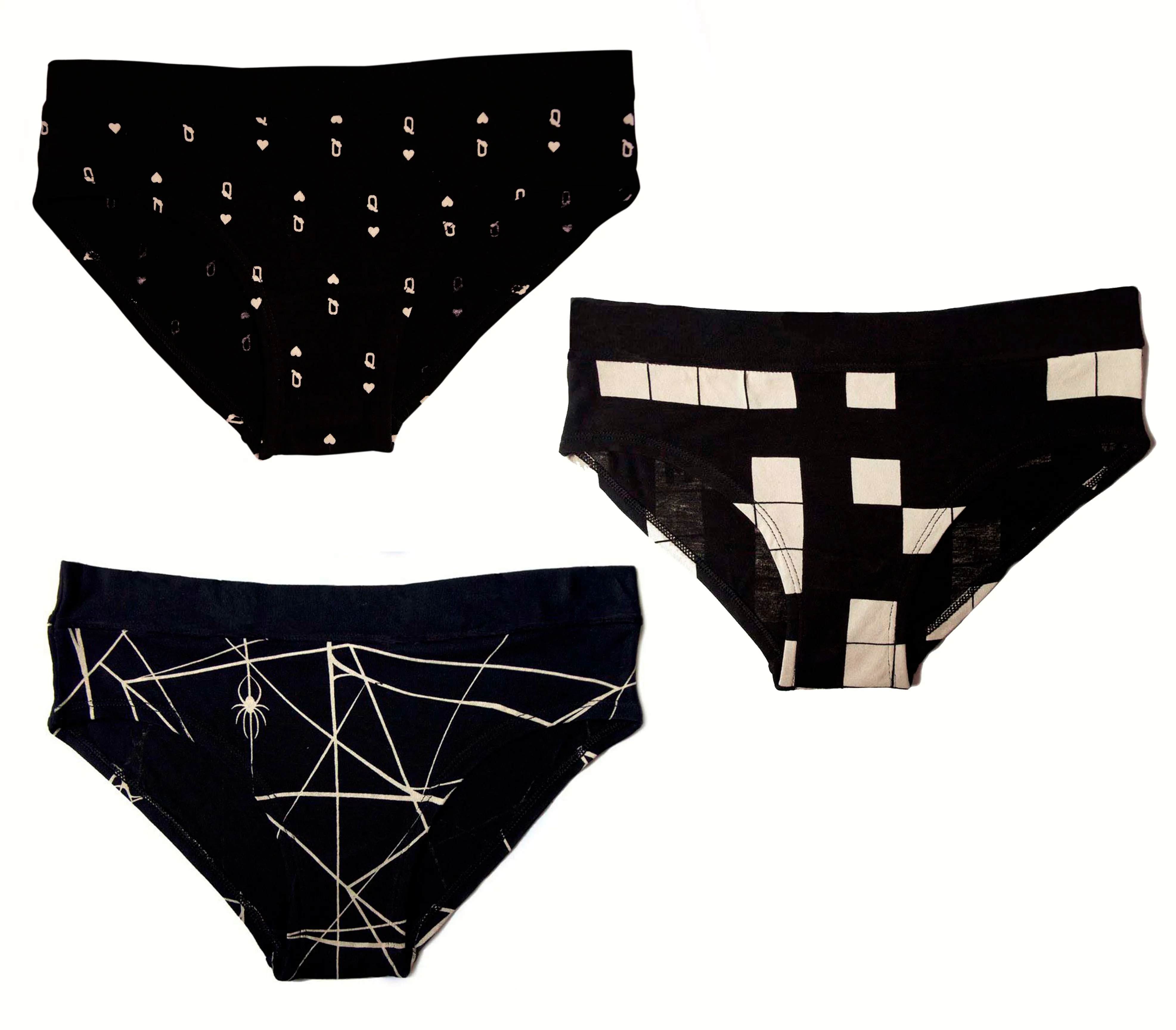 SET OF THREE–BLACK