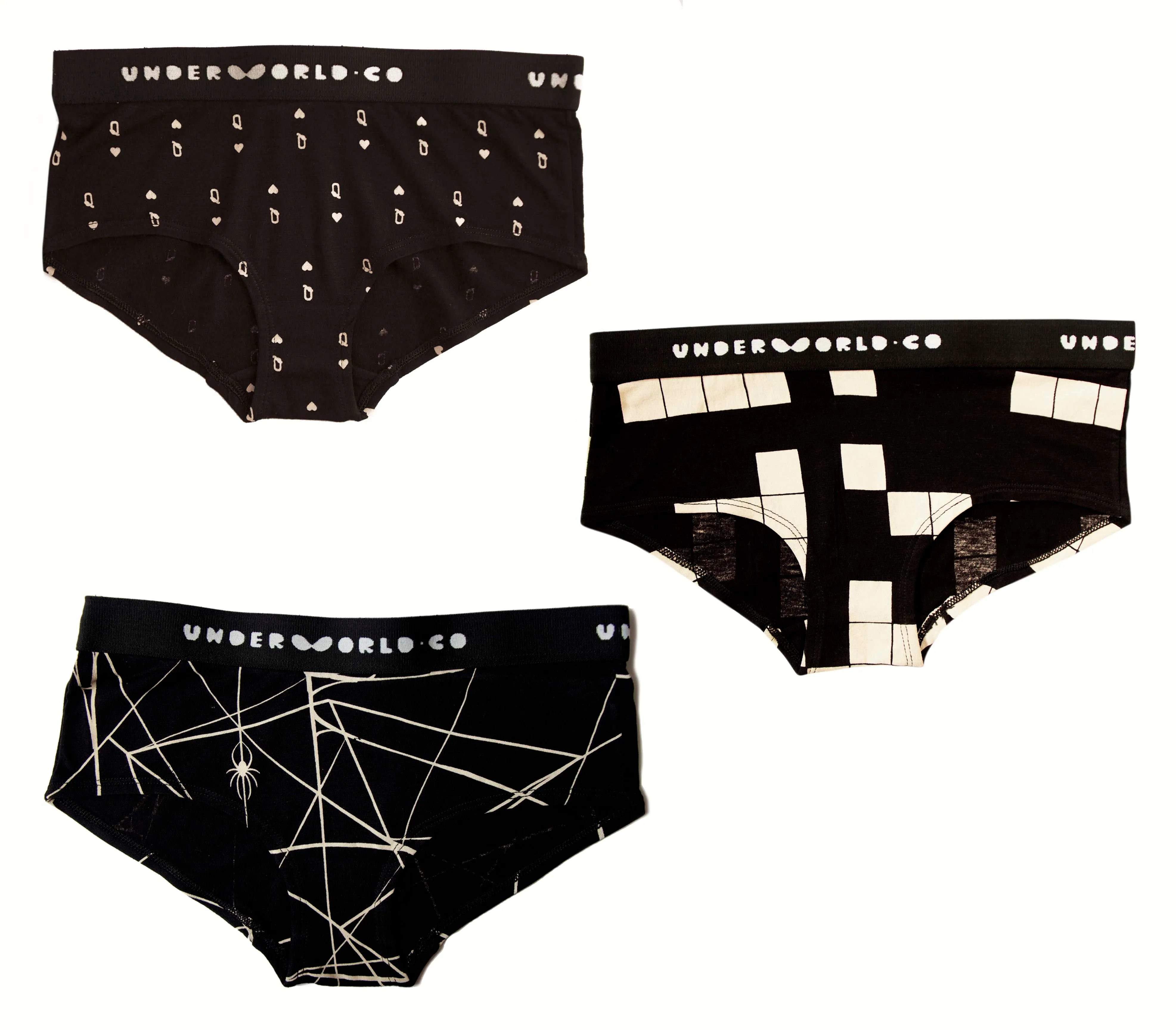 SET OF THREE–BLACK