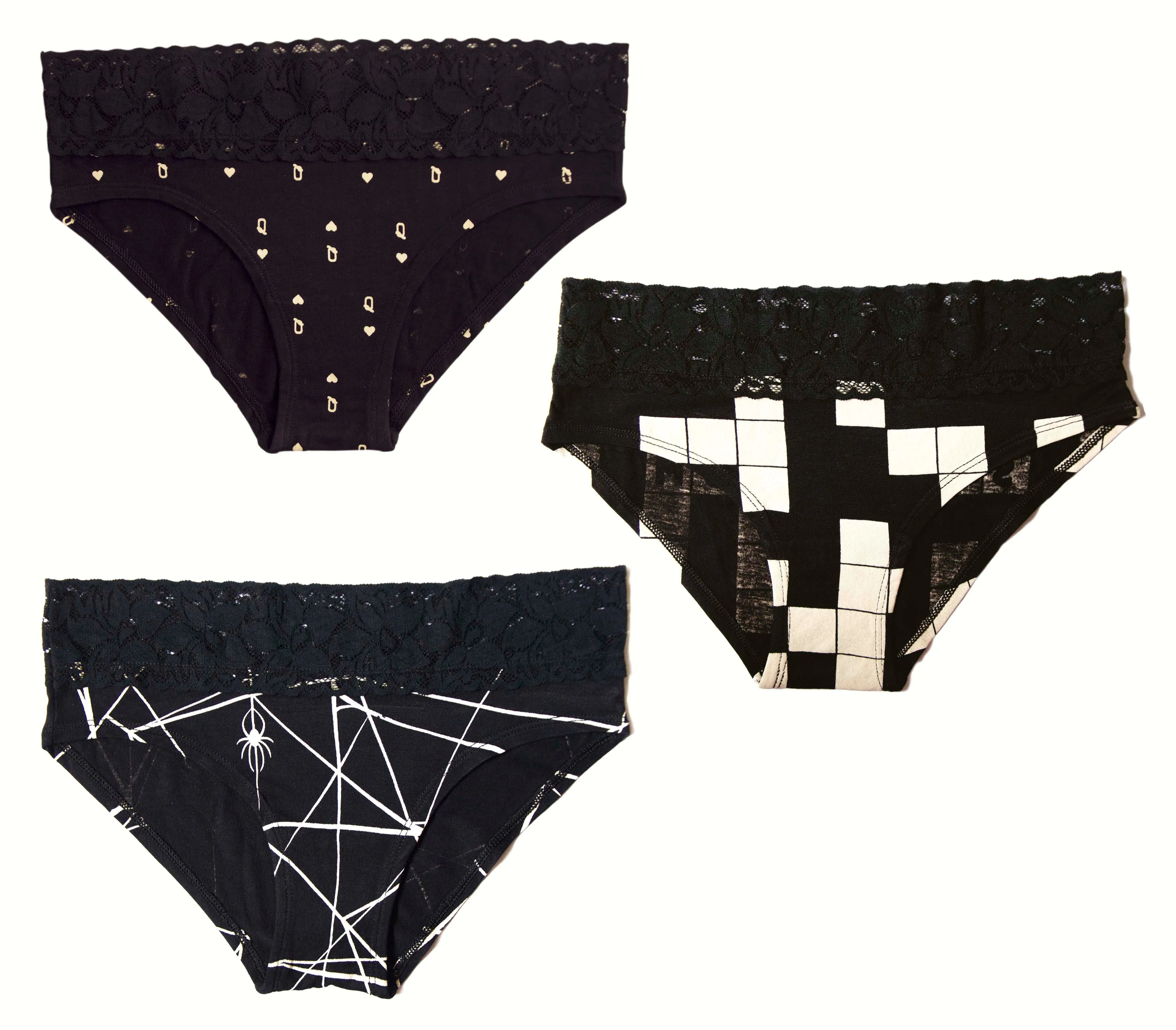SET OF THREE–BLACK