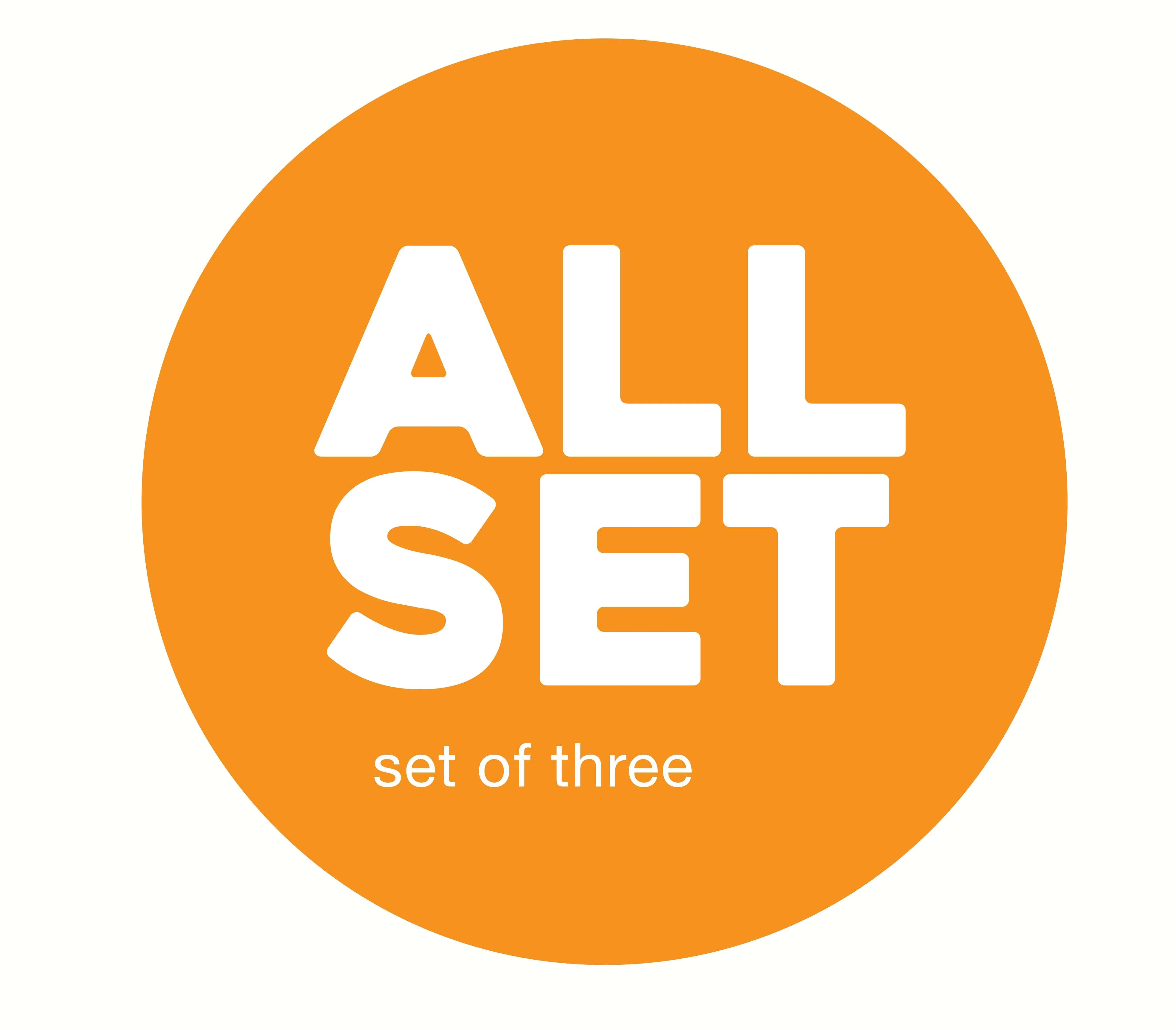SET OF THREE–BLACK