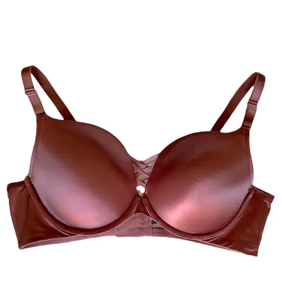 Sexy Plunge Padded Bra Size 42C Back Smoothing Push Up Shaping RN# 148862