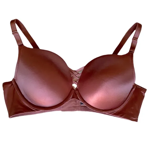 Sexy Plunge Padded Bra Size 42C Back Smoothing Push Up Shaping RN# 148862