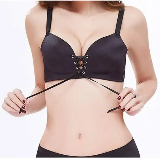 Sexy Push Up Bra For Figure Maintain - Wide Strip - Black Double Padded Bra