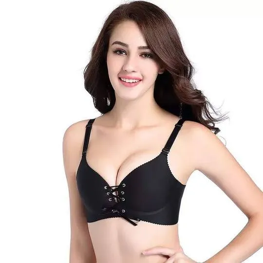 Sexy Push Up Bra For Figure Maintain - Wide Strip - Black Double Padded Bra