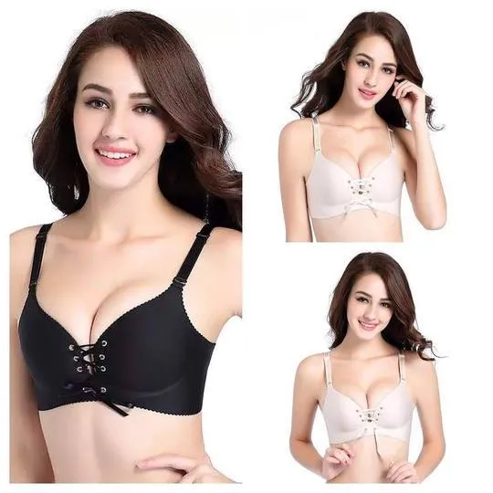 Sexy Push Up Bra For Figure Maintain - Wide Strip - Black Double Padded Bra