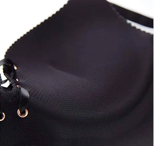 Sexy Push Up Bra For Figure Maintain - Wide Strip - Black Double Padded Bra