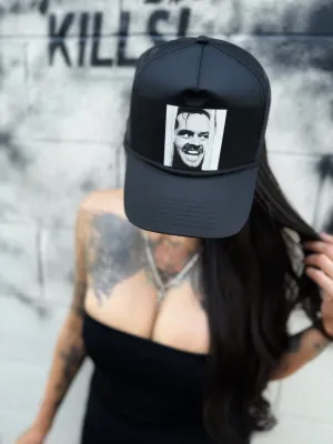 SHINING CURVBED BILL BLACK HAT