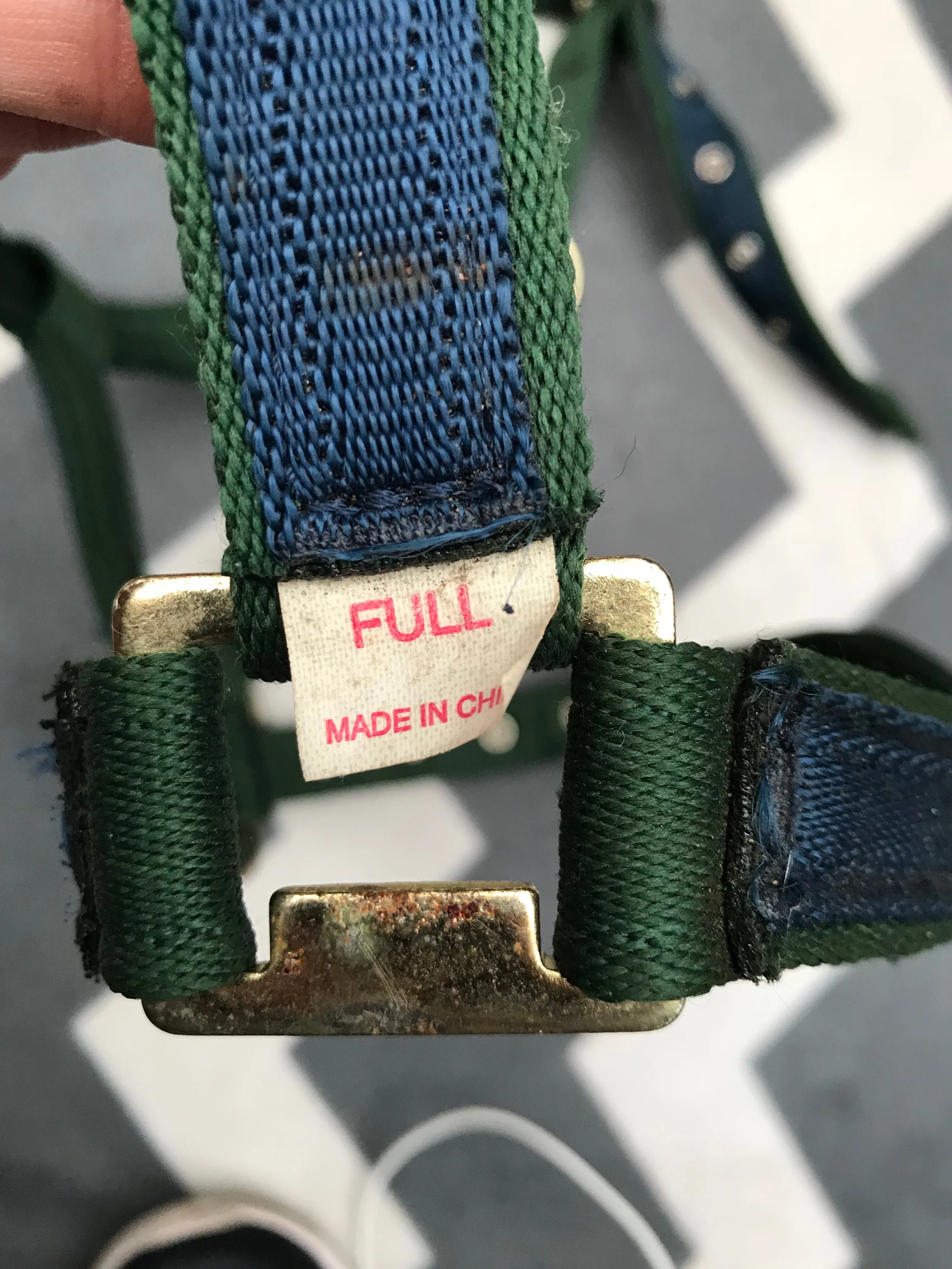 Shires full size green and navy head collar FREE POSTAGE