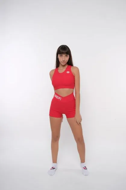 Shorts   Tank Top Red Color/White Logo