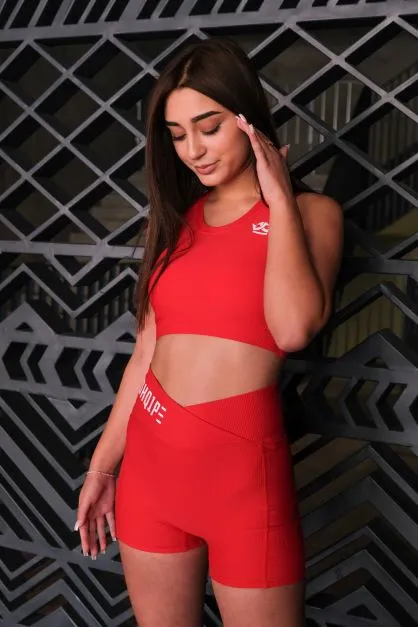 Shorts   Tank Top Red Color/White Logo