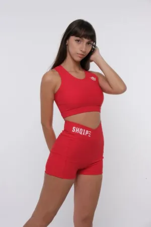 Shorts   Tank Top Red Color/White Logo