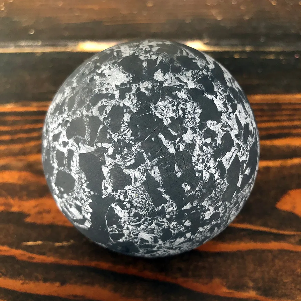 Shungite with Quartz Sphere for Shielding & Grounding