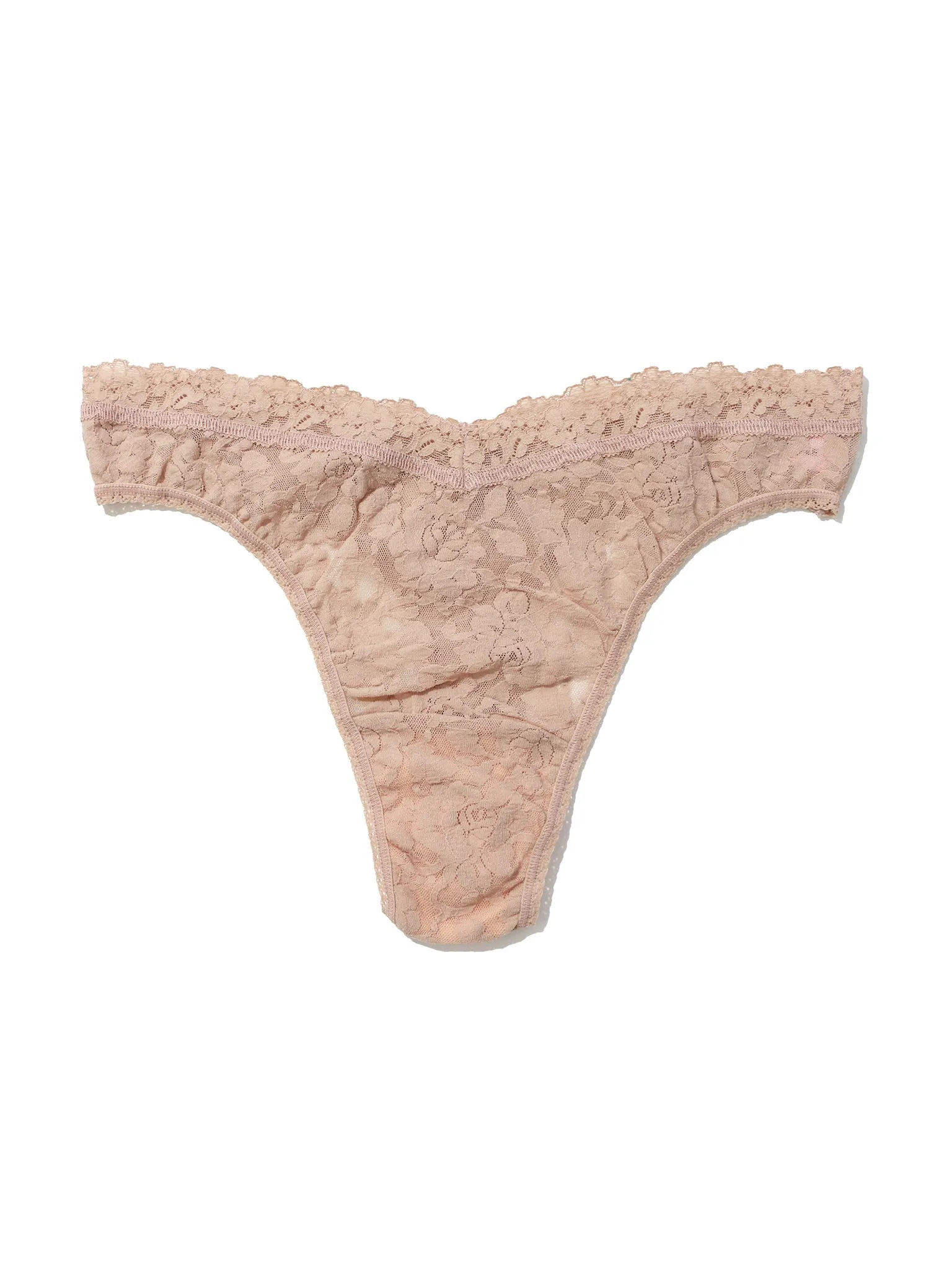 Signature Lace® V-Front High Cut Thong Chai