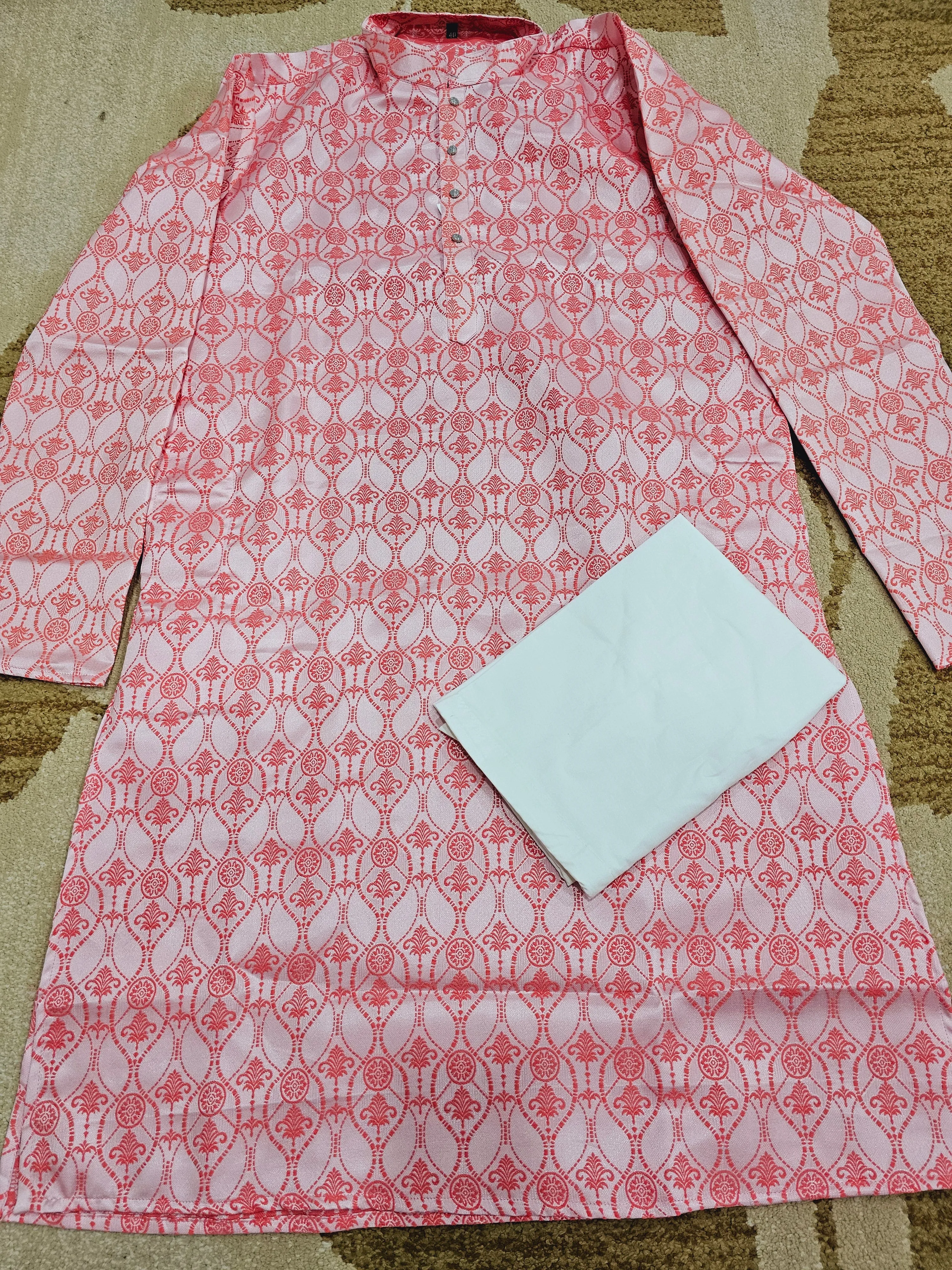 Silk Woven self threaded Men’s Kurta set