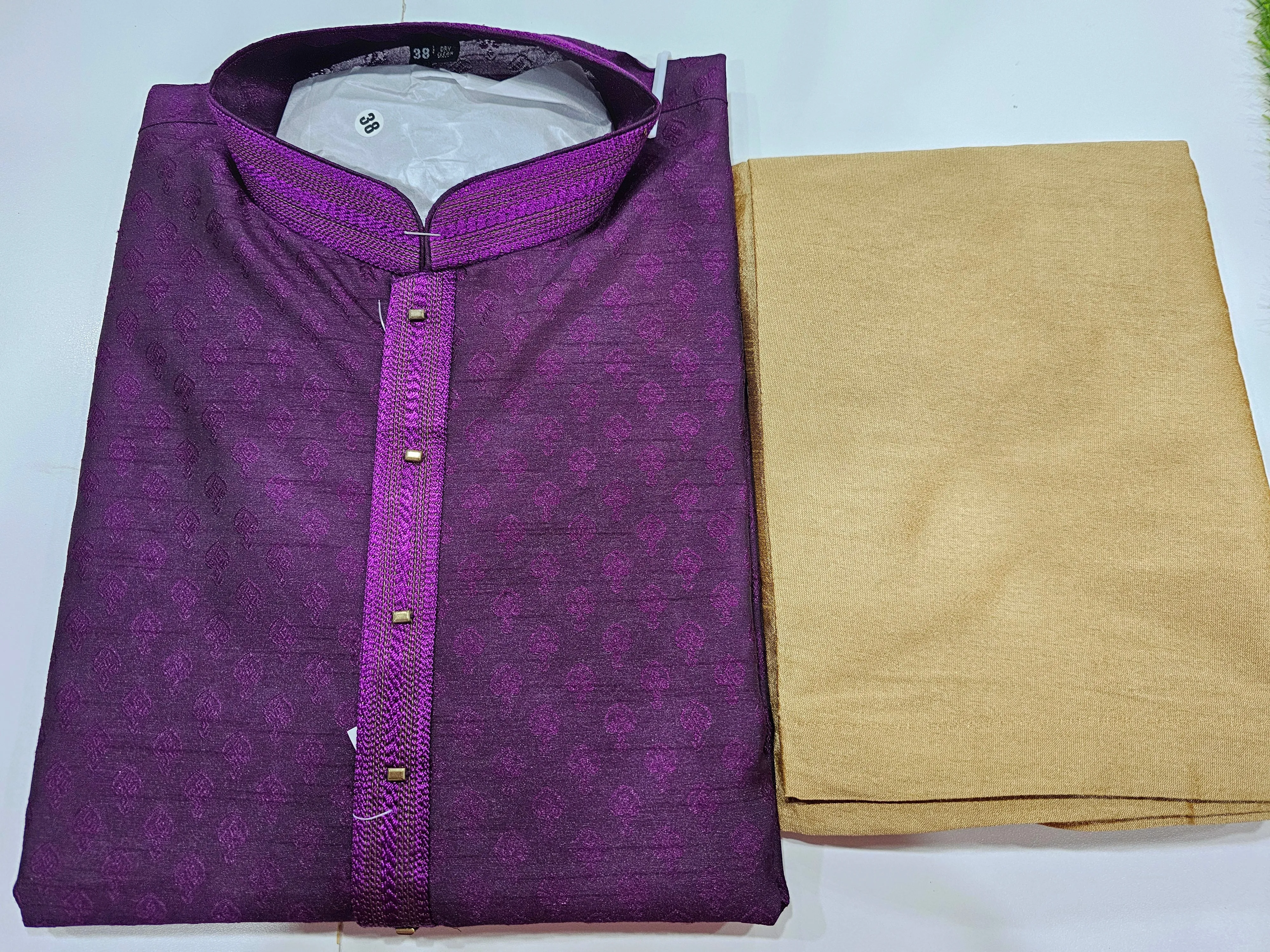 Silk Woven self  threaded Men’s Kurta set