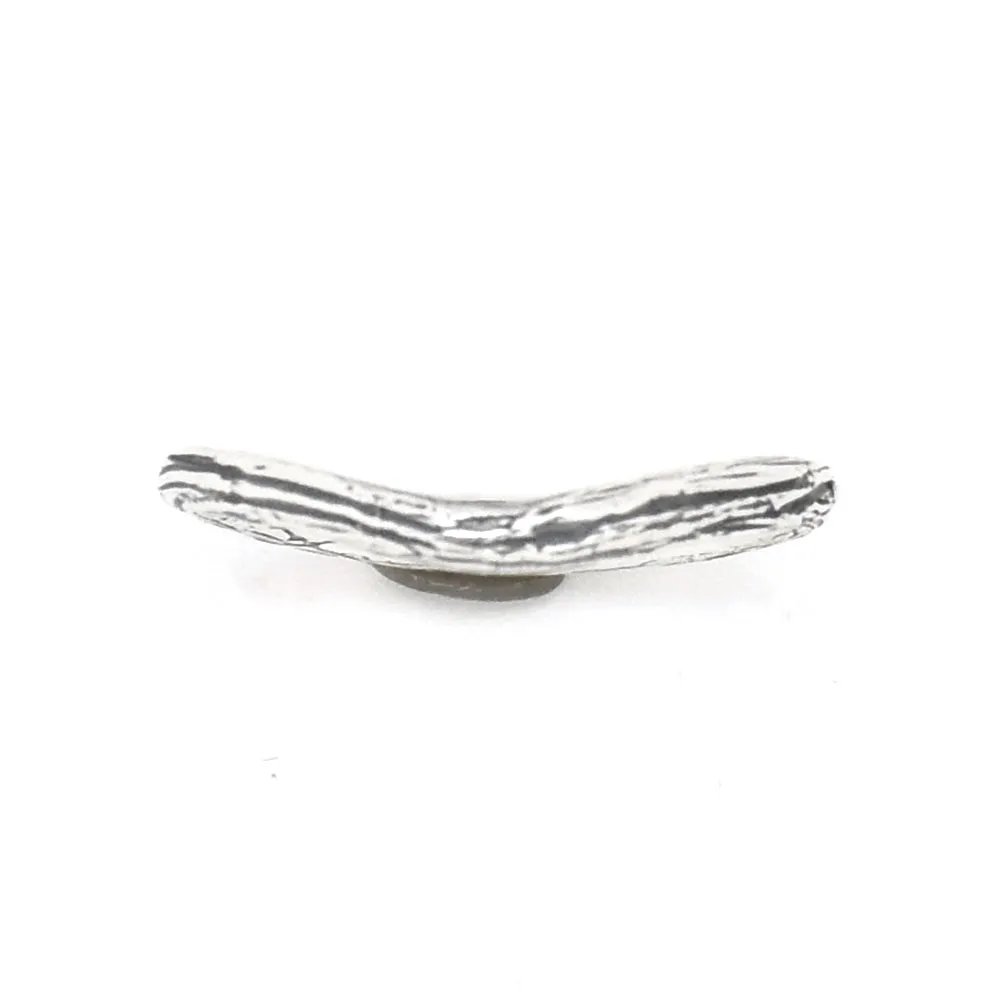 Silver Curved Twig Ring