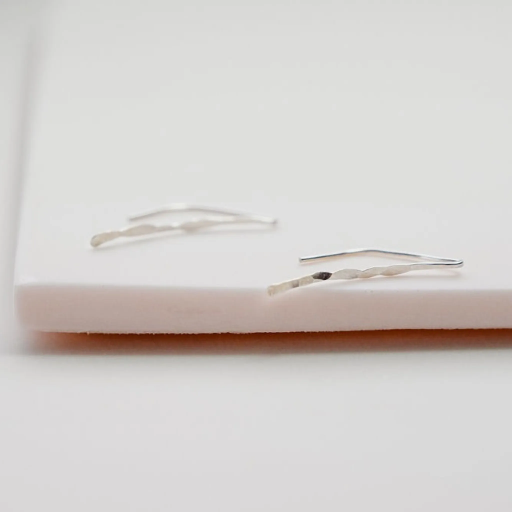 Silver Long Branch Earrings