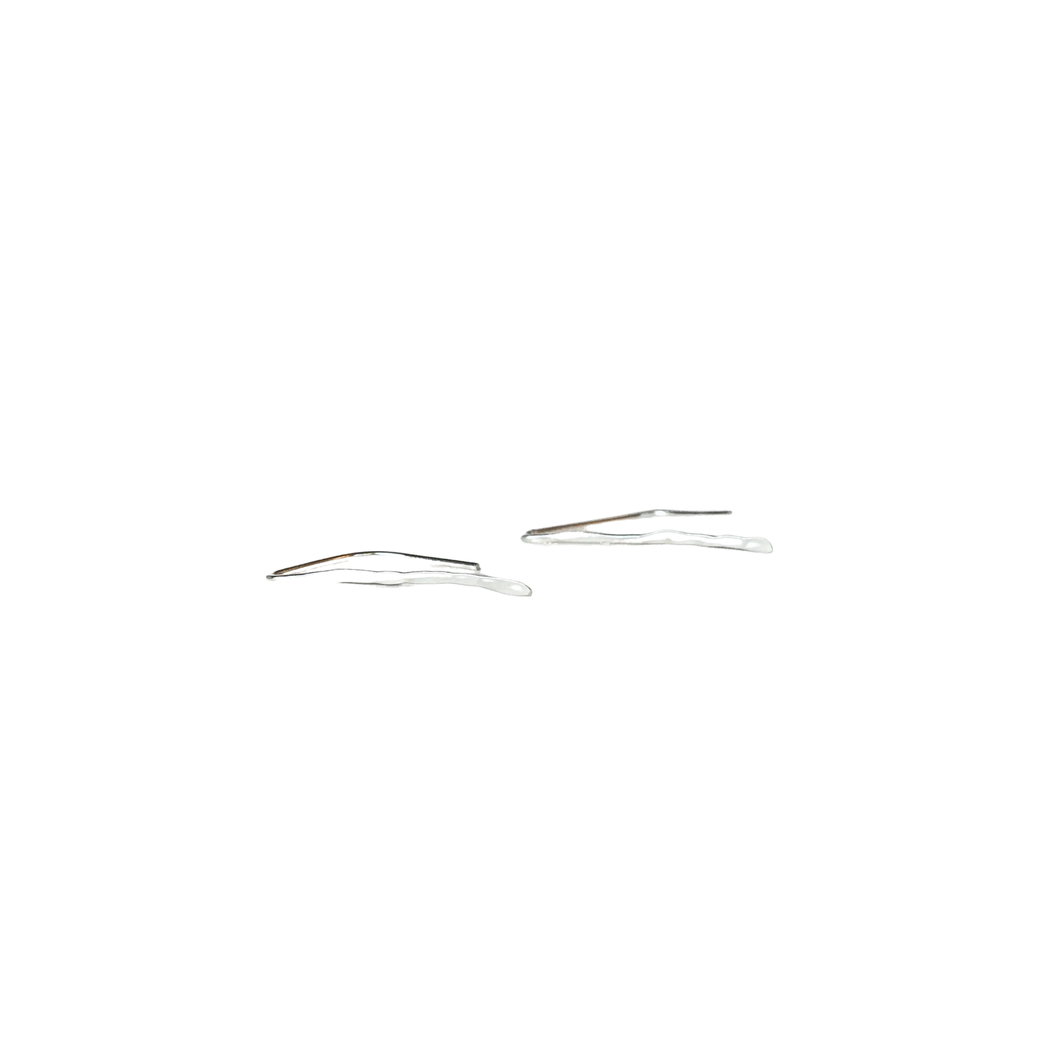 Silver Long Branch Earrings